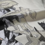 编号BK011，P75, BKYS Natural Punks F-Terry Cropped T-shirt烫钻毛圈短袖