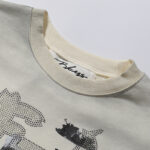 编号BK011，P75, BKYS Natural Punks F-Terry Cropped T-shirt烫钻毛圈短袖