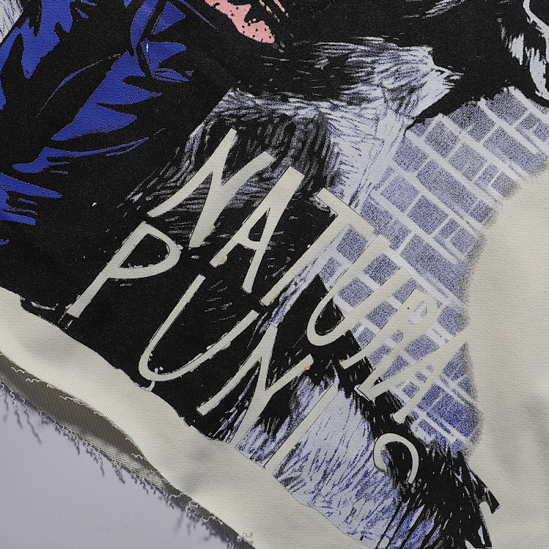编号BK011，P75, BKYS Natural Punks F-Terry Cropped T-shirt烫钻毛圈短袖