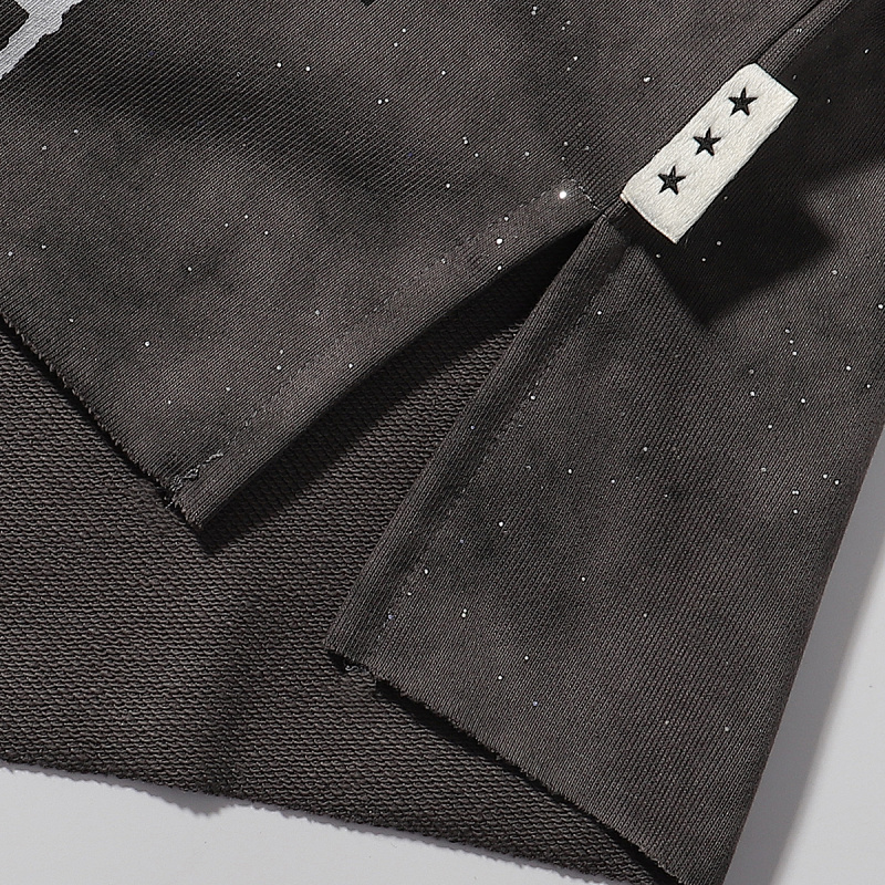 编号BK010，P75 BKYS Saint F-Terry Cropped T-shirt烫钻Saint毛圈短袖