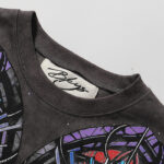 编号BK010，P75 BKYS Saint F-Terry Cropped T-shirt烫钻Saint毛圈短袖