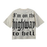 编号BK009，P75,BKYS Hooked F-Terry Cropped T-shirt烫钻骷髅汽车印花