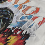 编号BK009，P75,BKYS Hooked F-Terry Cropped T-shirt烫钻骷髅汽车印花