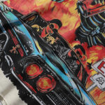编号BK009，P75,BKYS Hooked F-Terry Cropped T-shirt烫钻骷髅汽车印花