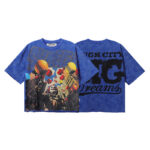 编号BK008，P75,BKYS Synergy F-Terry Cropped T-shirt烫钻小丑气球短袖