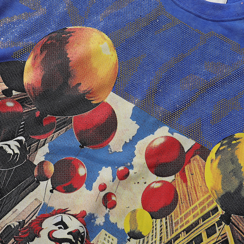 编号BK008，P75,BKYS Synergy F-Terry Cropped T-shirt烫钻小丑气球短袖