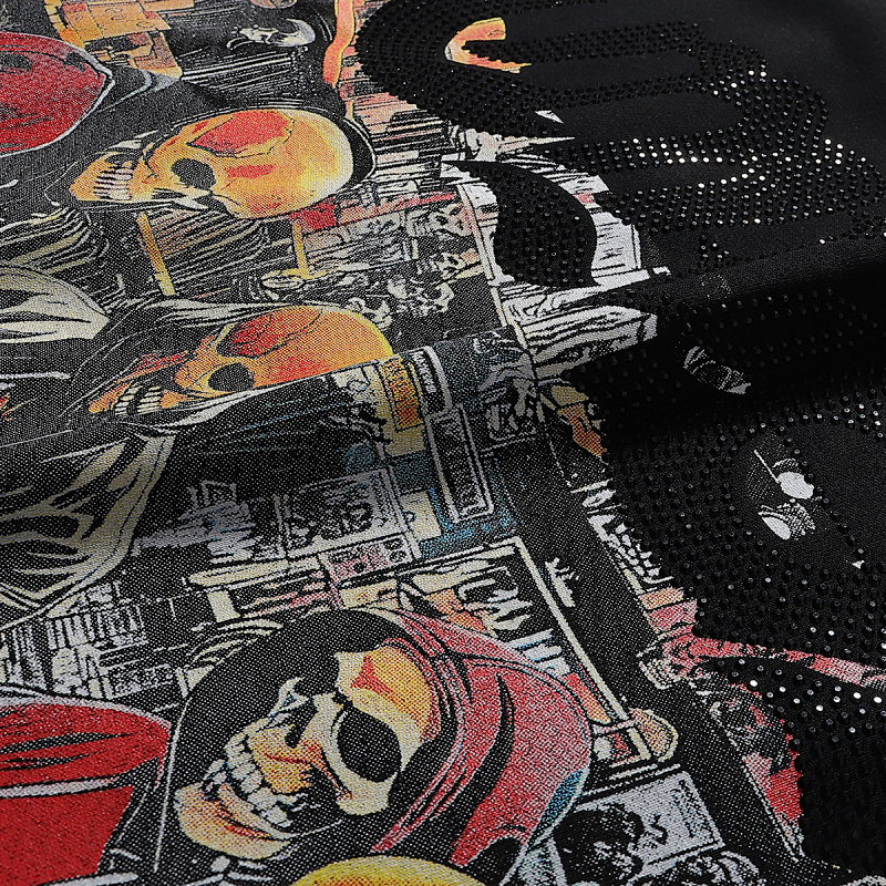 编号BK007，P75BBKYS Crew F-Terry Crop T-shirt烫钻毛圈短袖