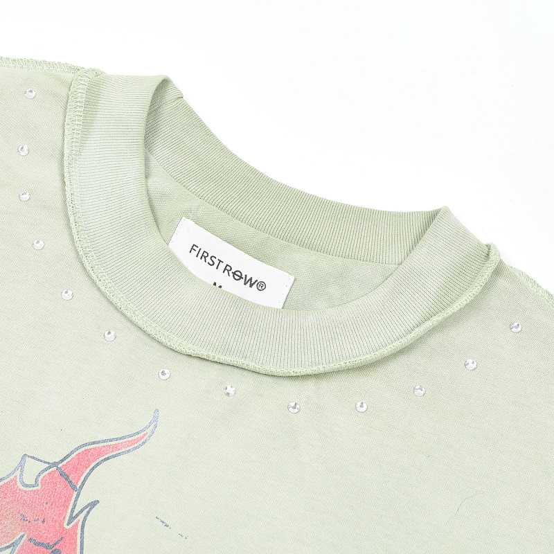 F502# P72 First Row Sacred Heart Cropped Tee 2026ss最新洛杉矶街头潮牌短袖T恤