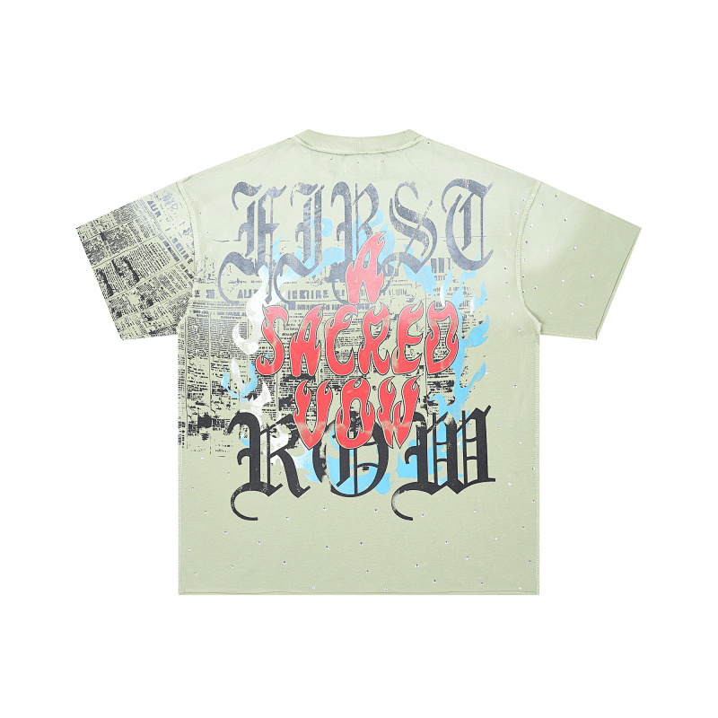 F502# P72 First Row Sacred Heart Cropped Tee 2026ss最新洛杉矶街头潮牌短袖T恤