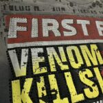 F507# P67 FIRST ROW Breaking News Venom Kills Cropped Tee 2026SS烫钻洗水做旧纯棉短袖T恤