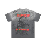 F507# P67 FIRST ROW Breaking News Venom Kills Cropped Tee 2026SS烫钻洗水做旧纯棉短袖T恤