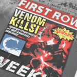 F507# P67 FIRST ROW Breaking News Venom Kills Cropped Tee 2026SS烫钻洗水做旧纯棉短袖T恤