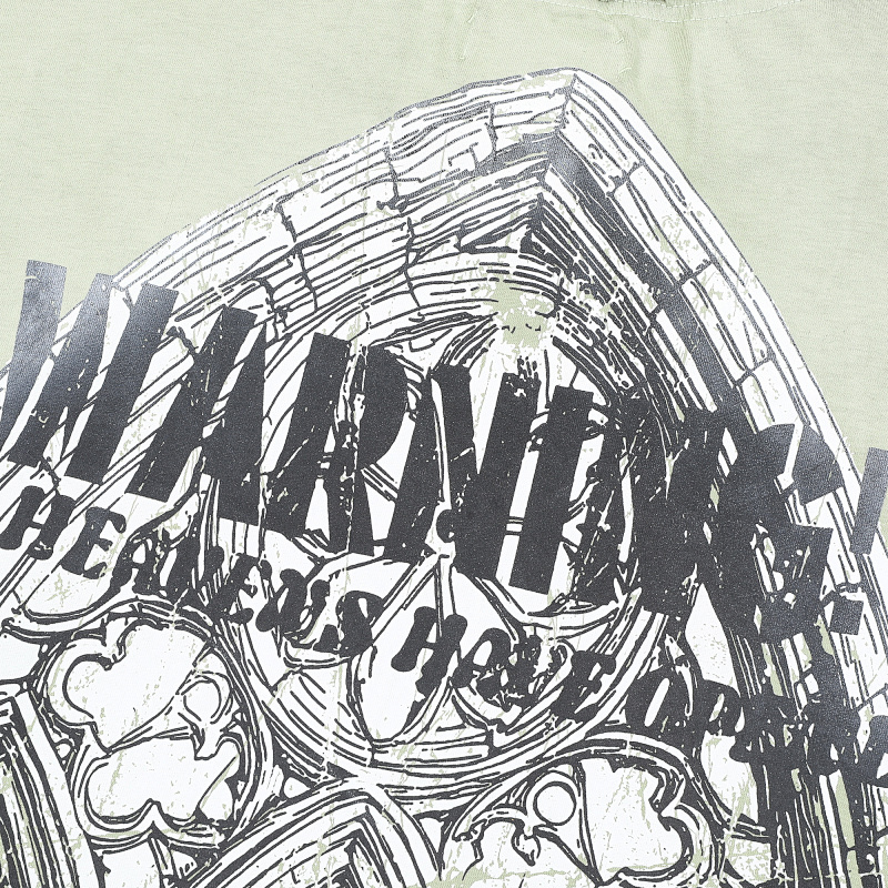 F803# P67 FIRST ROW Breaking News Warning From Heaven Cropped Tee 2026ss欧美街头潮牌短袖T恤