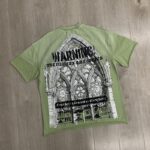 F803# P67 FIRST ROW Breaking News Warning From Heaven Cropped Tee 2026ss欧美街头潮牌短袖T恤