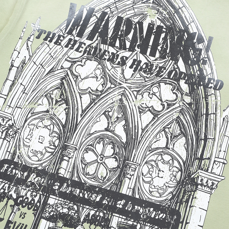 F803# P67 FIRST ROW Breaking News Warning From Heaven Cropped Tee 2026ss欧美街头潮牌短袖T恤