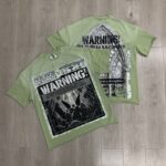 F803# P67 FIRST ROW Breaking News Warning From Heaven Cropped Tee 2026ss欧美街头潮牌短袖T恤