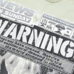 F803# P67 FIRST ROW Breaking News Warning From Heaven Cropped Tee 2026ss欧美街头潮牌短袖T恤