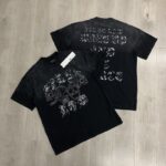 F105# P77 FIRST ROW WAKE UP AND BE FIERCE APPLIQUE TEE潮牌高品质皮革绣花时尚短袖T恤