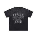 F105# P77 FIRST ROW WAKE UP AND BE FIERCE APPLIQUE TEE潮牌高品质皮革绣花时尚短袖T恤