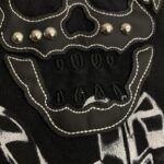 F105# P77 FIRST ROW WAKE UP AND BE FIERCE APPLIQUE TEE潮牌高品质皮革绣花时尚短袖T恤