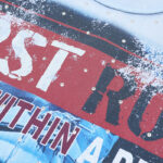 F512# P72 FIRST ROW LOST UTOPIA RUINS DREAM CROPPED TEE美国潮牌白墨直喷高品质烫钻短袖T恤