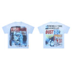F512# P72 FIRST ROW LOST UTOPIA RUINS DREAM CROPPED TEE美国潮牌白墨直喷高品质烫钻短袖T恤