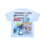 F512# P72 FIRST ROW LOST UTOPIA RUINS DREAM CROPPED TEE美国潮牌白墨直喷高品质烫钻短袖T恤