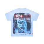 F512# P72 FIRST ROW LOST UTOPIA RUINS DREAM CROPPED TEE美国潮牌白墨直喷高品质烫钻短袖T恤