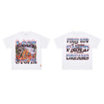F511# P65 FIRST ROW LOST UTOPIA BURNING FLAME TEE最新洛杉矶潮牌短袖T恤