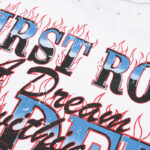 F511# P65 FIRST ROW LOST UTOPIA BURNING FLAME TEE最新洛杉矶潮牌短袖T恤