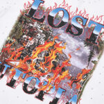 F511# P65 FIRST ROW LOST UTOPIA BURNING FLAME TEE最新洛杉矶潮牌短袖T恤