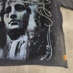 F513# P72 FIRST ROW LOST UTOPIA UNEARTH CROPPED TEE 白墨直喷透气烫钻短袖T恤