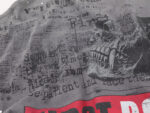 F506# P68(白色） P70(灰色) FIRST ROW BREAKING NEWS BURNING FLAMES CROPPED TEE时尚烫钻潮牌短袖