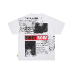 F506# P68(白色） P70(灰色) FIRST ROW BREAKING NEWS BURNING FLAMES CROPPED TEE时尚烫钻潮牌短袖