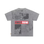 F506# P68(白色） P70(灰色) FIRST ROW BREAKING NEWS BURNING FLAMES CROPPED TEE时尚烫钻潮牌短袖