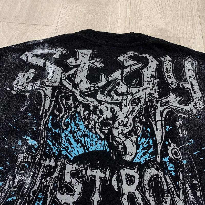 F106# P58 FIRST ROW STAY CURIOUS EYEBALL FOIL TEE街头潮牌短袖