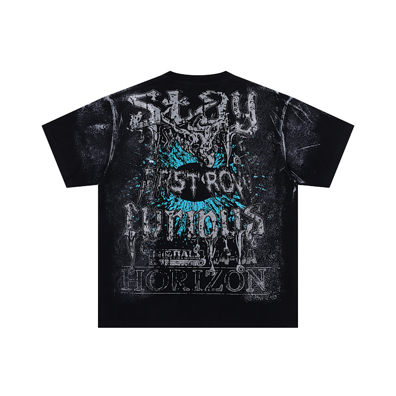 F106# P58 FIRST ROW STAY CURIOUS EYEBALL FOIL TEE街头潮牌短袖
