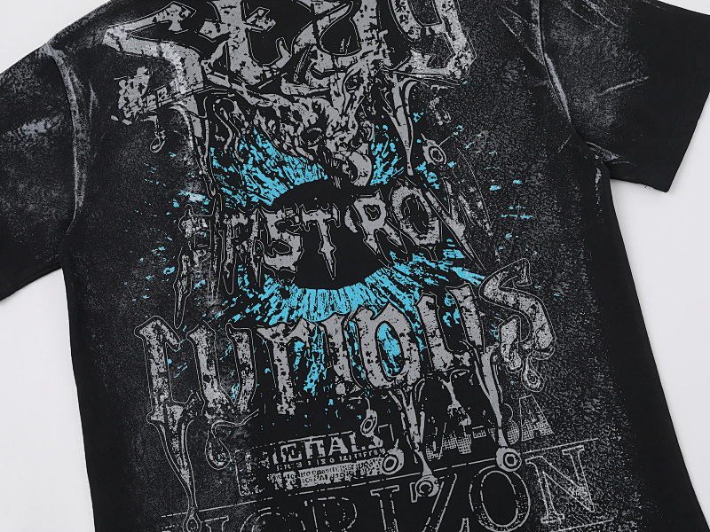 F106# P58 FIRST ROW STAY CURIOUS EYEBALL FOIL TEE街头潮牌短袖