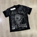F106# P58 FIRST ROW STAY CURIOUS EYEBALL FOIL TEE街头潮牌短袖