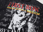 F515# P68 FIRST ROW LOST UTOPIA ILLUSION CROPPED TEE满幅烫钻街头时尚短袖T恤