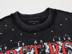 F515# P68 FIRST ROW LOST UTOPIA ILLUSION CROPPED TEE满幅烫钻街头时尚短袖T恤