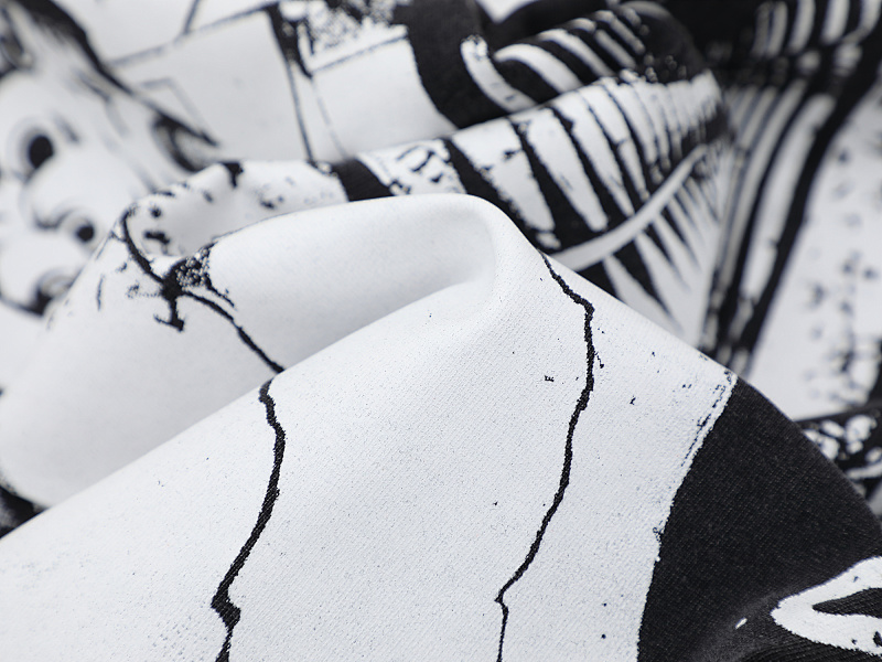 F515# P68 FIRST ROW LOST UTOPIA ILLUSION CROPPED TEE满幅烫钻街头时尚短袖T恤