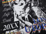 F515# P68 FIRST ROW LOST UTOPIA ILLUSION CROPPED TEE满幅烫钻街头时尚短袖T恤