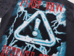 F508# P55 FIRST ROW WARNING NOT SO QUIET WOLF CROPPED TEE洗水做旧高品质短袖