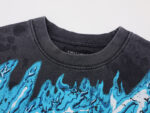 F508# P55 FIRST ROW WARNING NOT SO QUIET WOLF CROPPED TEE洗水做旧高品质短袖
