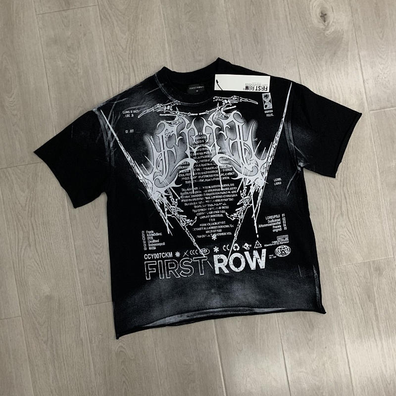 F505# P55 FIRST ROW Y2K TRIBAL CROP TEE 2026最新时尚欧美潮牌短袖