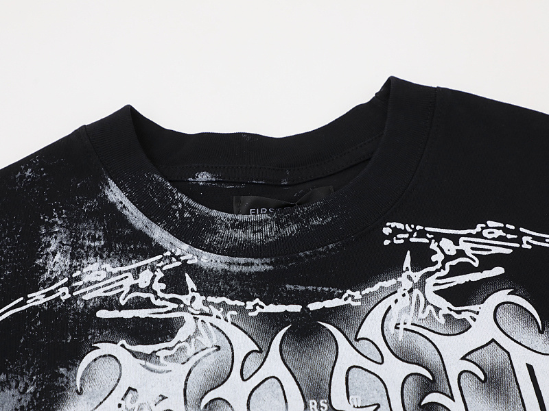 F505# P55 FIRST ROW Y2K TRIBAL CROP TEE 2026最新时尚欧美潮牌短袖