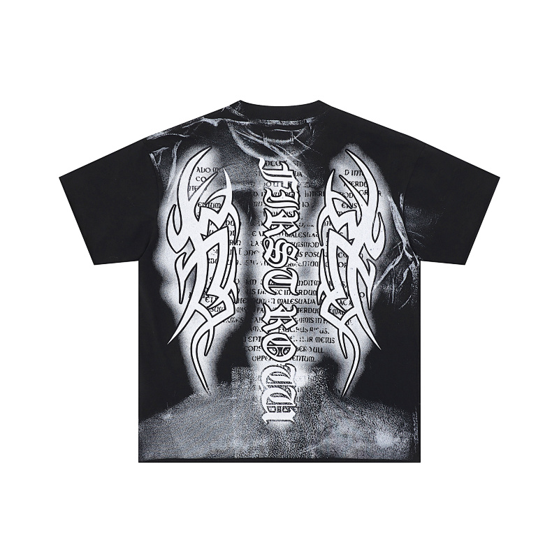F505# P55 FIRST ROW Y2K TRIBAL CROP TEE 2026最新时尚欧美潮牌短袖