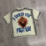 F501# P65 First Row A Sacred Vow Angel Tee 时尚烫钻潮牌短袖