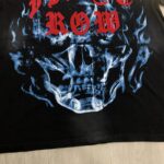 F103# P63 FIRST ROW WAKE UP AND BE FIERCE FLAME APPLIQUE TEE火焰时尚潮牌短袖